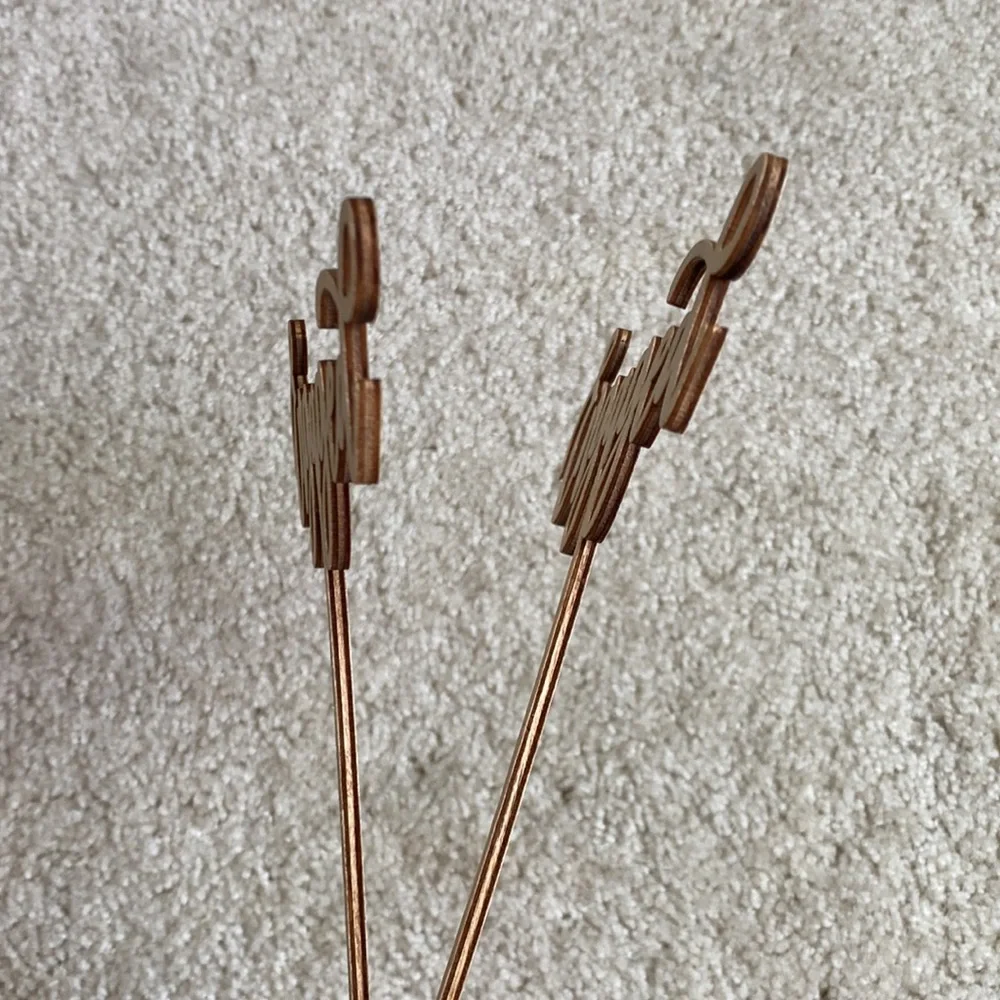 Engaged wooden cake topper